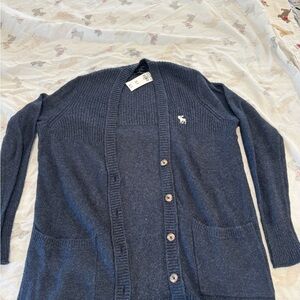 Abercrombie & Fitch Dark Blue Cardigan Sweater